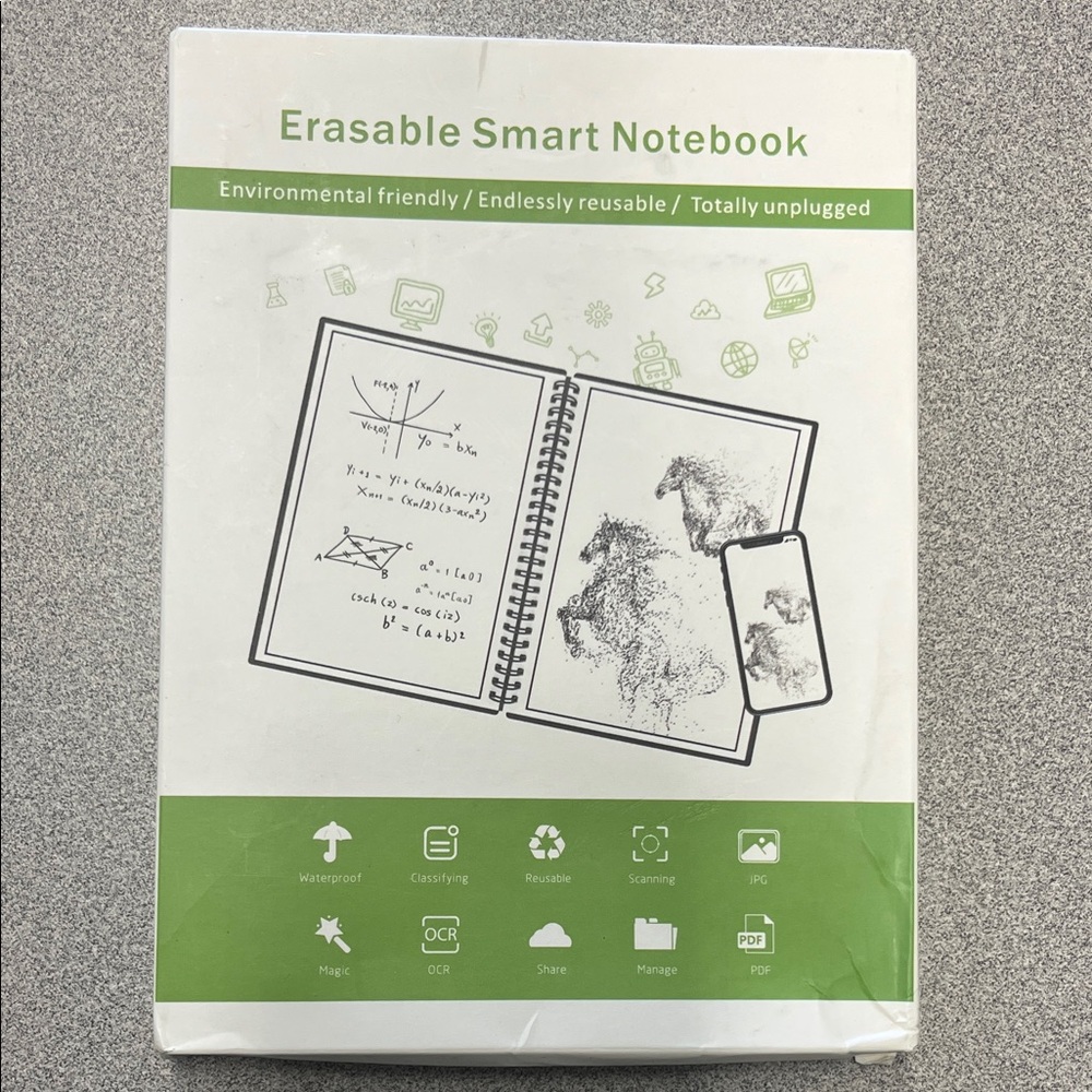 NWT Erasable Notebook - Green Technology‎